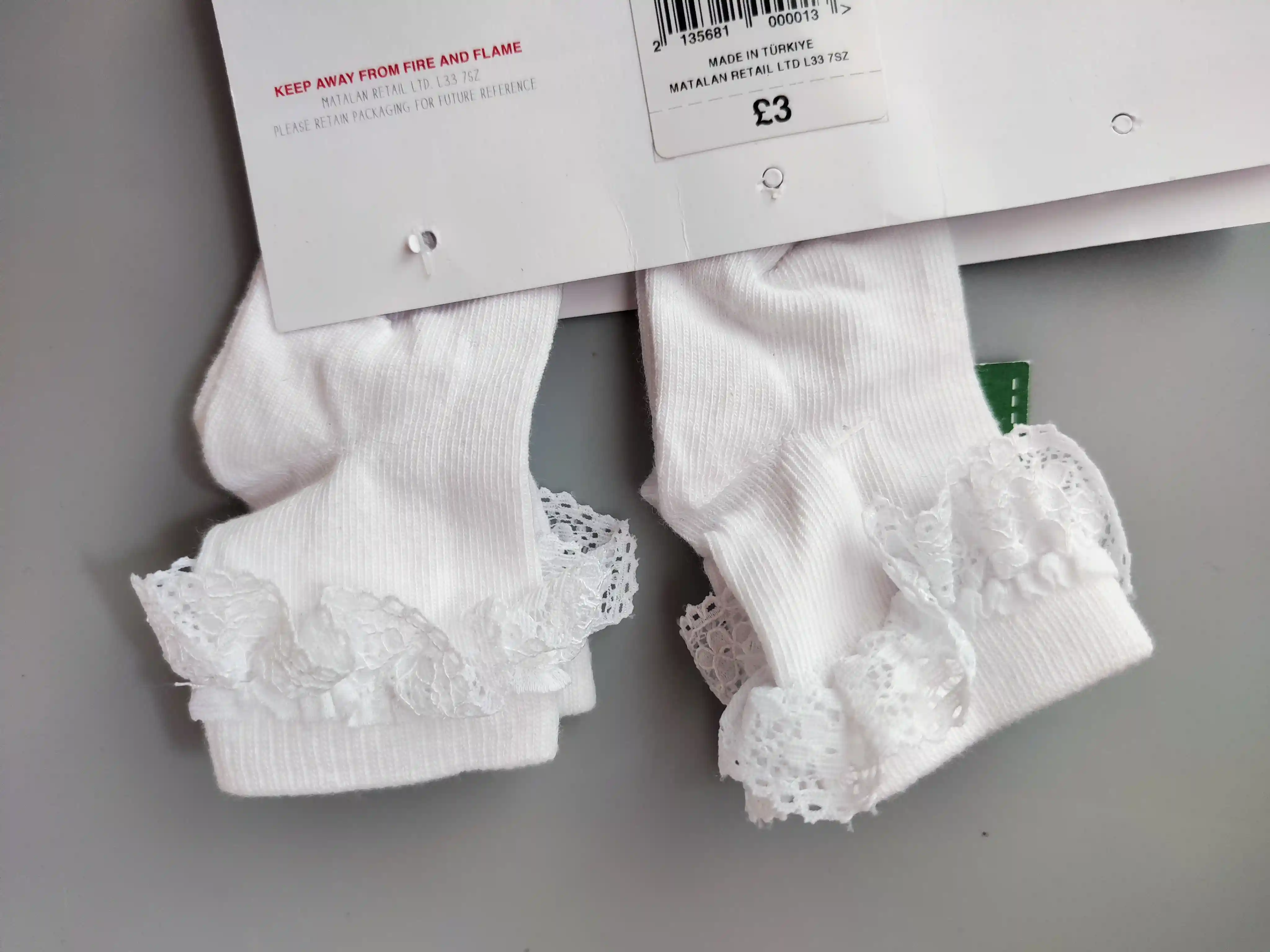 Dva páry ponožek Matalan vel. Newborn